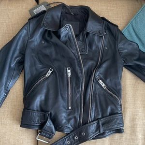 All saints balder leather jacket